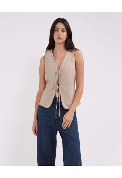 Chaleco Para Mujer  Color Beige Marca Patprimo #30250029