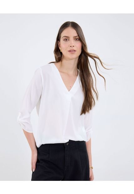 Blusa Para Mujer Manga 3/4 Color Blanco Marca Patprimo #30123571