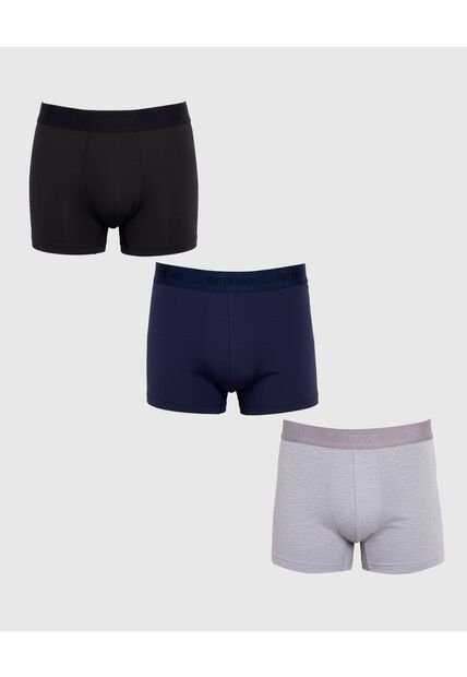 Boxer X3 Para Hombre Filete Medio Color Negro Marca Patprimo #44000560