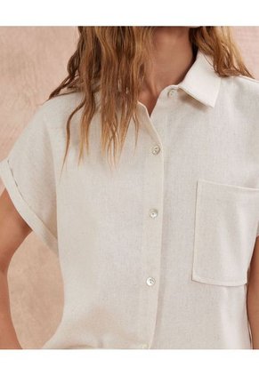 Camisa Para Mujer M/Corta Patprimo En Color Avena #30010618