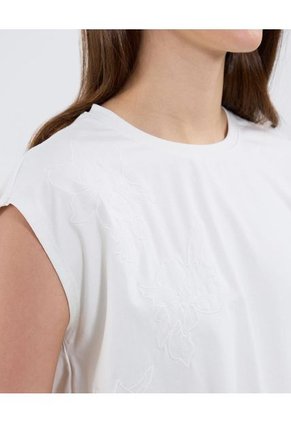 Camiseta Para Mujer Manga Sisa Cuello Redondo Color Blanco Marca Patprimo #30093796