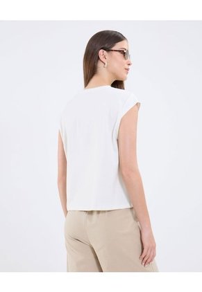 Camiseta Para Mujer Manga Sisa Cuello Redondo Color Blanco Marca Patprimo #30093796