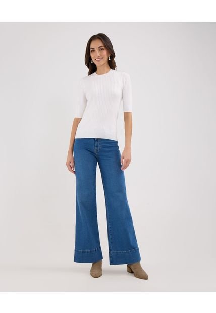 Jean Para Mujer Wide-Leg Color Azul  Marca Patprimo #30160387
