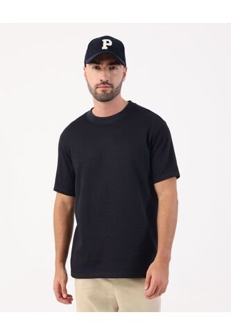 Camiseta  Para Hombre Manga Corta Cuello Redondo Color Negro Marca Patprimo #44097010 Patprimo