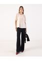 Blusa De Silueta Fluida Con Escote Fruncido  Para Mujer Beige Patprimo de Patprimo