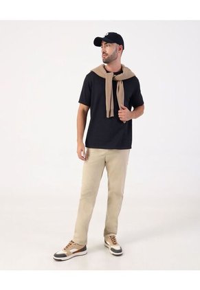 Camiseta  Para Hombre Manga Corta Cuello Redondo Color Negro Marca Patprimo #44097010