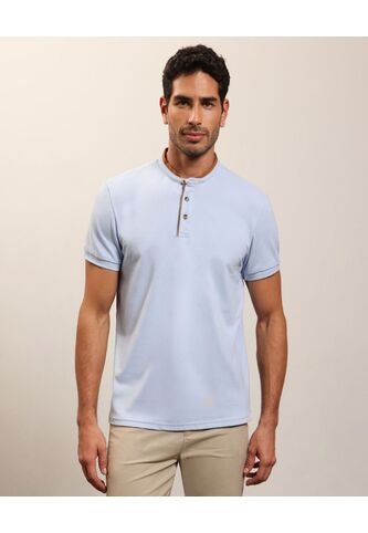 Polo  Para Hombre Cuello Tejido Sin Bolsillo Color Azul Marca Patprimo #44117257 Patprimo