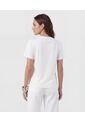 Camiseta Cuello Redondo Con Apliques   Para Mujer Blanco Patprimo de Patprimo
