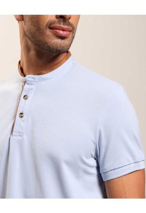 Polo  Para Hombre Cuello Tejido Sin Bolsillo Color Azul Marca Patprimo #44117257