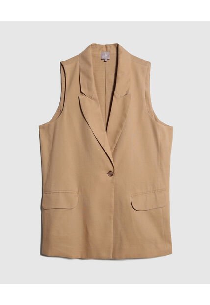 Chaleco Para Mujer  Color Camel Marca Patprimo #14250005