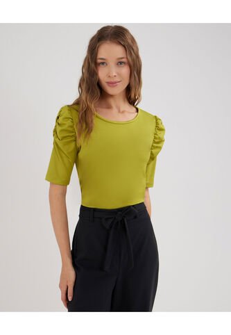 Camiseta Para Mujer Manga Corta Color Verde  Marca Patprimo #30093466 Patprimo