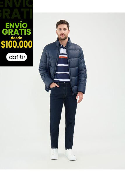 Jean Slim Tono Oscuro  Para Hombre Azul Patprimo