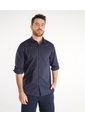 Camisa Manga Larga Sin Bolsillo Hombre Patprimo Azul 44012751-51897 de Patprimo