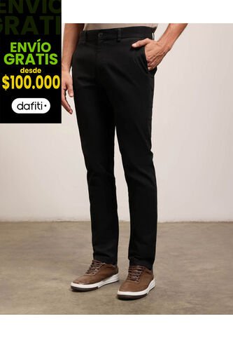 Pantalón Chino Unicolor Para Hombre  Para Hombre Negro Patprimo Patprimo
