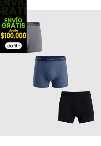 Pack X3 Bóxer Para Hombre En Tela Jaspeada X3 Para Hombre Negro Patprimo Patprimo