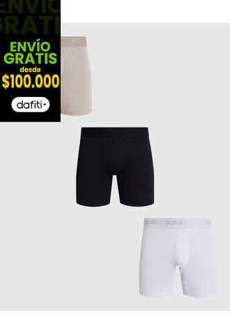 Pack X3 De Bóxer Para Hombre Con Elástico Contramarcado X3 Para Hombre Negro Patprimo Patprimo