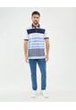 Polo Cuello Duro En Bloques  Para Hombre Blanco Patprimo de Patprimo