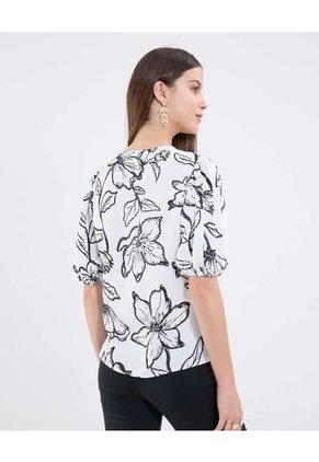 Blusa Para Mujer Manga Corta Color Blanco Marca Patprimo #30123565