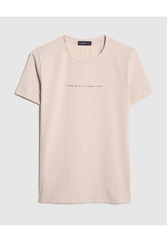 Camiseta Para Mujer Manga Corta Color Beige Marca Patprimo #30093487 Patprimo