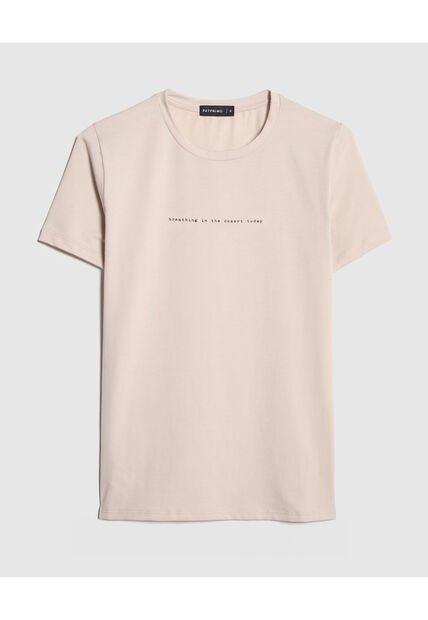 Camiseta Para Mujer Manga Corta Color Beige Marca Patprimo #30093487