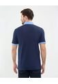 Polo Cuello Duro En Bloques  Para Hombre Azul Patprimo de Patprimo