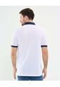 Polo Cuello Duro En Bloques  Para Hombre Blanco Patprimo de Patprimo