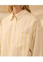 Camisa Oversize De Hombro Caído   Para Mujer Amarillo Patprimo de Patprimo