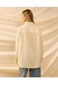 Camisa Oversize De Hombro Caído   Para Mujer Amarillo Patprimo de Patprimo