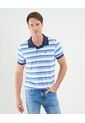 Polo Cuello Tejido Con Bolsillo Preteñida  Para Hombre Azul Patprimo de Patprimo