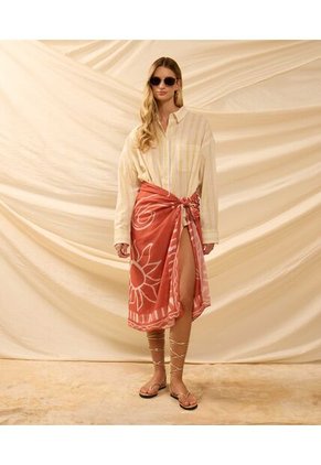 Camisa Oversize De Hombro Caído   Para Mujer Amarillo Patprimo