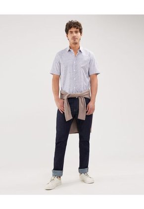 Camisa Para Hombre Manga Corta Sin Bolsillo Color Gris  Marca Patprimo #44012994