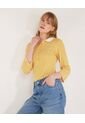 Polo Preteñida A Rayas, Manga 3/4 Con Cuello Duro Y Pechera Unicolor  Para Mujer Amarillo Patprimo de Patprimo