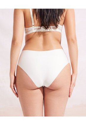 Panty Clásico Unicolor Con Elástico Visible  Para Mujer Blanco Patprimo