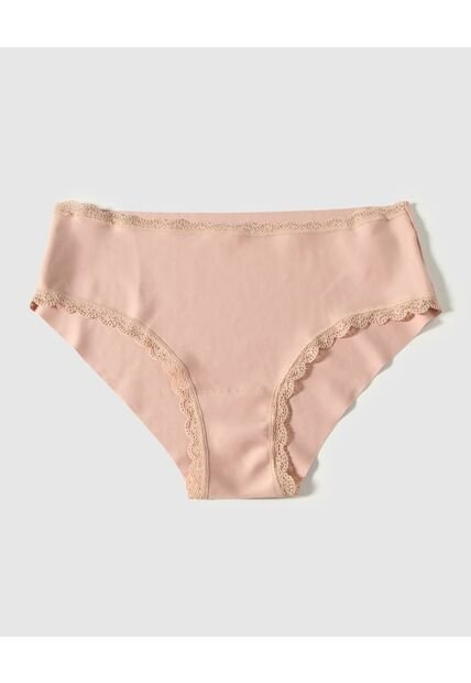 Panty Clásico Unicolor Con Elástico Visible  Para Mujer Rosa Patprimo