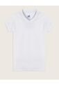 Camiseta Interior Niño Kids Cuello V Unicolor  Infantil Niño Blanco Patprimo de Patprimo