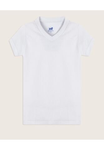 Camiseta Interior Niño Kids Cuello V Unicolor  Infantil Niño Blanco Patprimo Patprimo