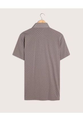 Polo Estampada Cuello Duro , Con Bolsillo  Para Hombre Gris Patprimo