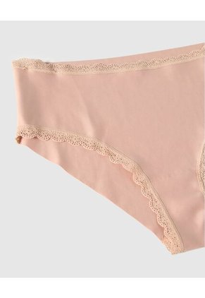 Panty Clásico Unicolor Con Elástico Visible  Para Mujer Rosa Patprimo