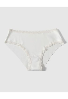 Panty Clásico Unicolor Con Elástico Visible  Para Mujer Blanco Patprimo