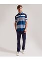 Polo Cuello Duro Con Bolsillo, Pique Preteñido Y Silueta Regular Fit Azul  Para Hombre Azul Patprimo de Patprimo