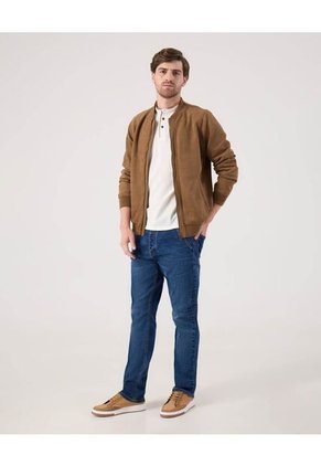 Polo Para Hombre Cuello Mao Sin Bolsillo Color Crema Marca Patprimo #44112738