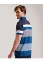 Polo Cuello Duro Con Bolsillo, Pique Preteñido Y Silueta Regular Fit Azul  Para Hombre Azul Patprimo de Patprimo