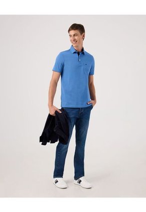 Polo Cuello Duro  Para Hombre Azul Patprimo