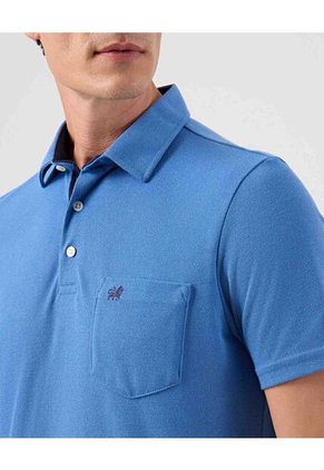 Polo Cuello Duro  Para Hombre Azul Patprimo
