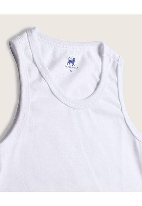 Camiseta Interior Esqueleto  Infantil Niño Blanco Patprimo