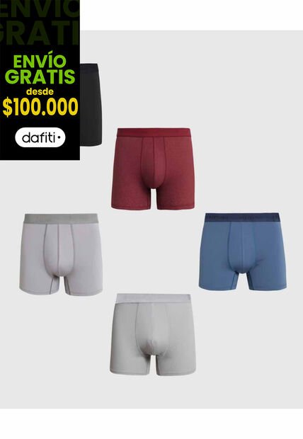 Pack X5 Bóxer Ajustado Con Elástico  X5 Para Hombre Surtido Patprimo