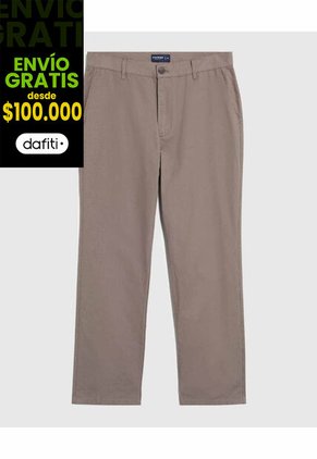 Pantalón Chino De Corte Recto Para Hombre Café Patprimo