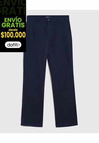 Pantalón Chino De Corte Recto   Para Hombre Azul Patprimo Patprimo