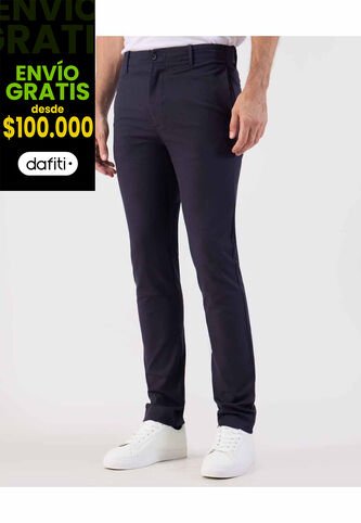 Pantalón Regular Fit Tejido   Para Hombre Azul Patprimo Patprimo