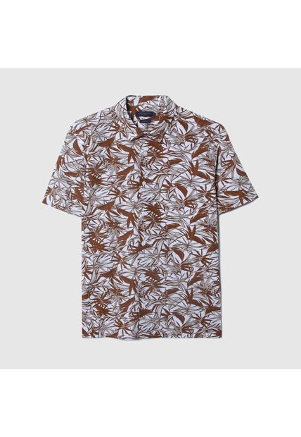 Camisa Para Hombre Manga Corta Sin Bolsillo Color Terracota Marca Patprimo #44012951